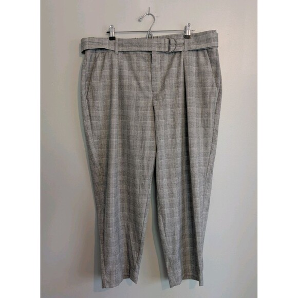 Women's High Rise Tapered D-Ring Belted Ankle Pants Size 18 - Picture 3 of 7